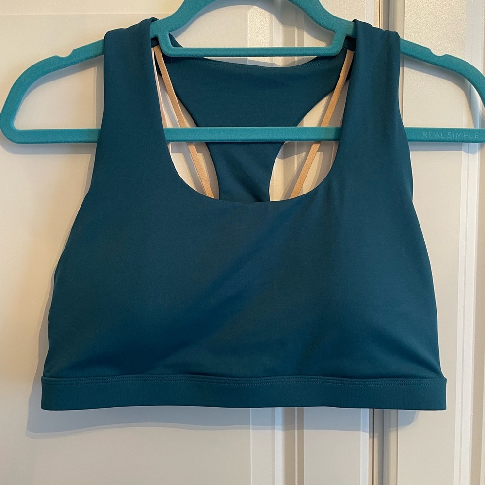 Fabletics Women's Teal Sports Bra - size L Large